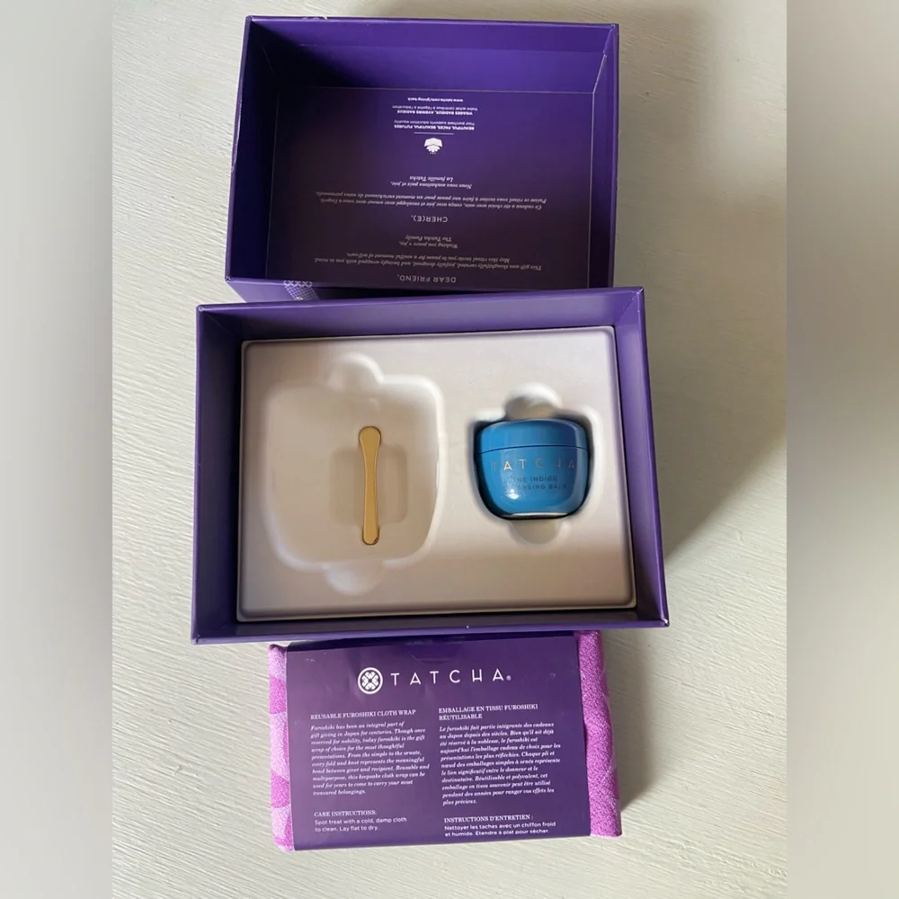 NWT Tatcha Japanese Indigo Cleanse + Furoshiki Cloth